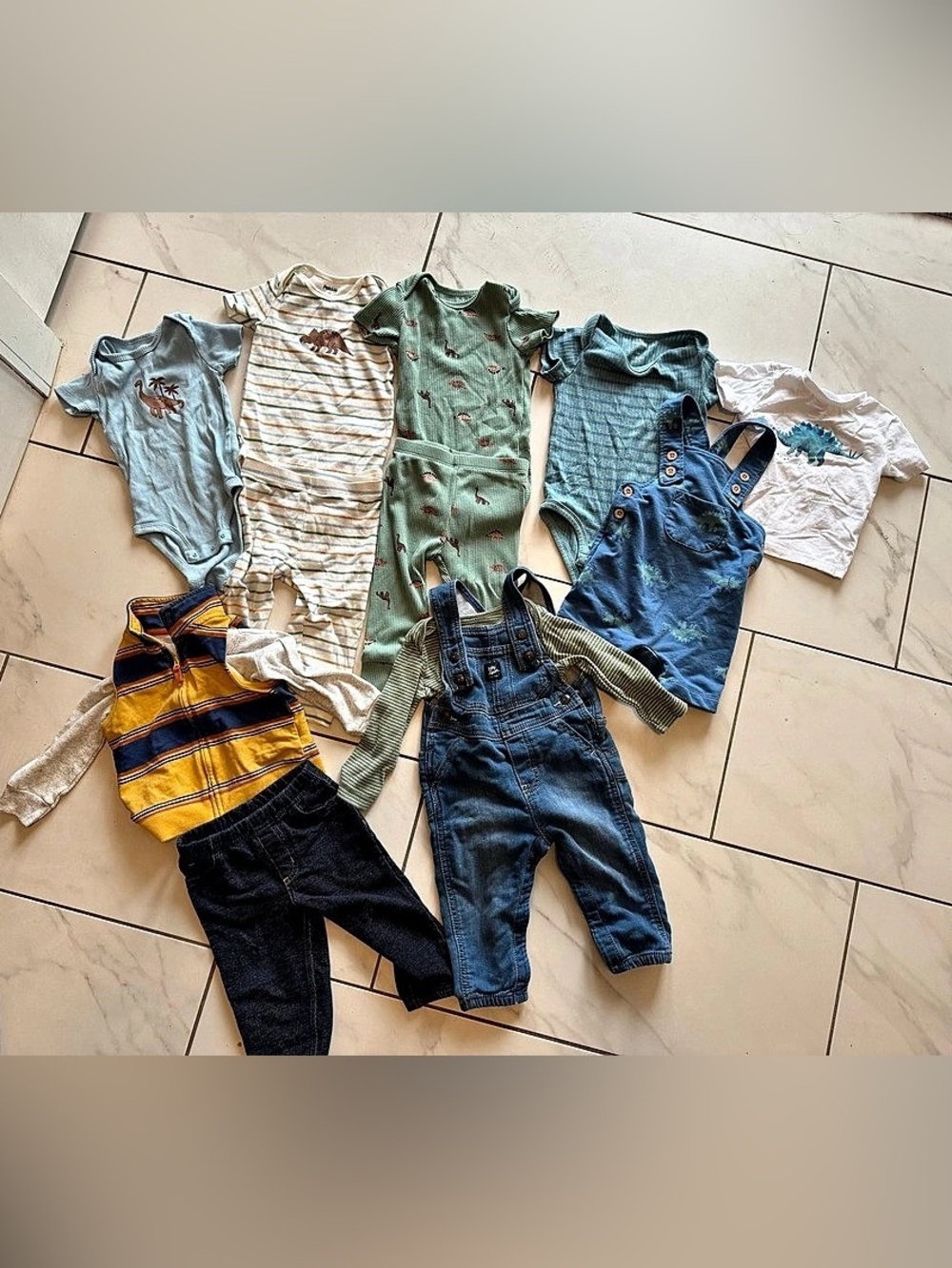 Pekkle & Carter’s Matching Sets Clothing Lot: Size 12M